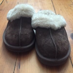 Brown UGG slippers
